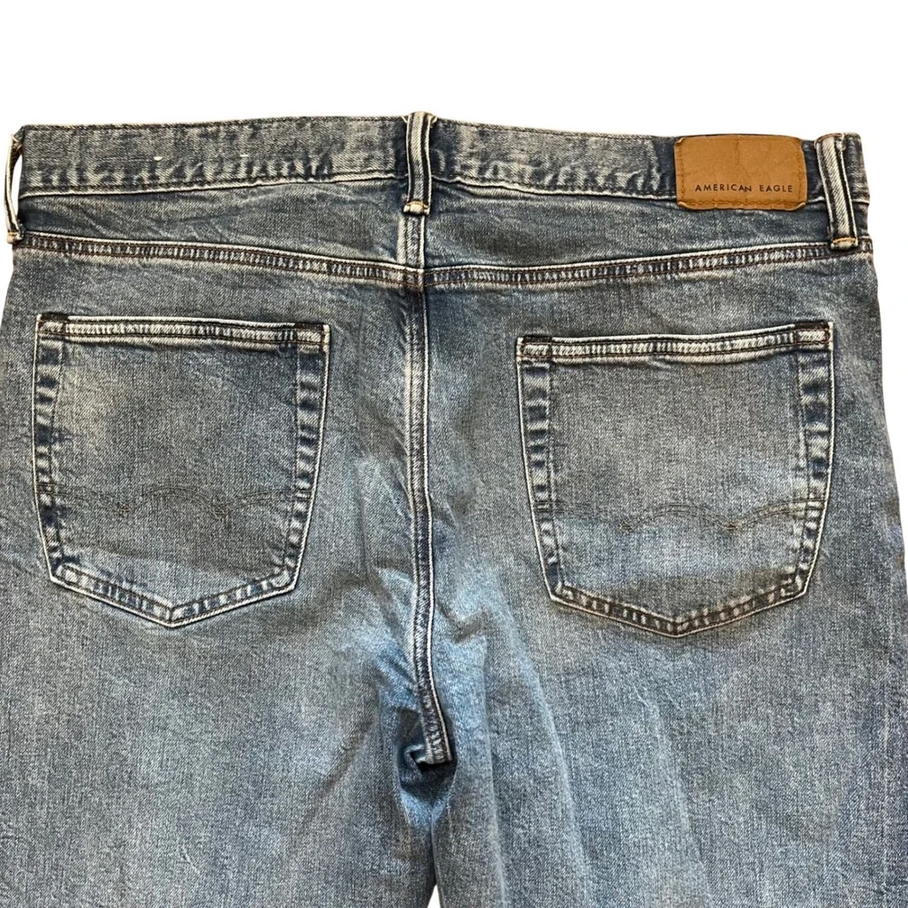 American Eagle Flex Mens Jeans 36x30 Medium Wash Blue Straight Leg Denim‎